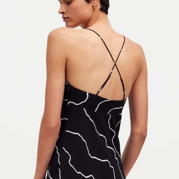 NEW Madewell The Layton Midi Slip Dress Size 2 Black & White Stripe $128 Retail - Picture 11 of 12